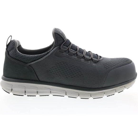 Skechers Men's 200013 Synergy Omat Charcoal Safety Toe Work Shoes