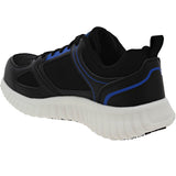 Skechers Men's 200119 Cicades Karvin Black Blue Composite Safety Toe Metal Free Work Shoes ThatShoeStore