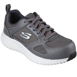 Skechers Men's 200119 Cicades Karvin Gray Composite Safety Toe Metal Free Work Shoes ThatShoeStore