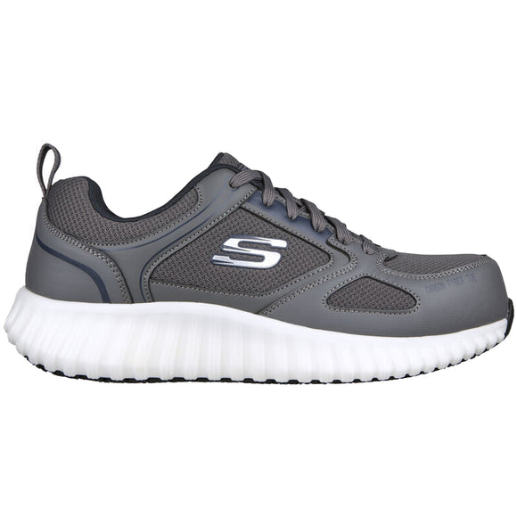 Skechers Men's 200119 Cicades Karvin Gray Composite Safety Toe Metal Free Work Shoes