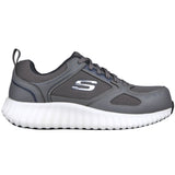 Skechers Men's 200119 Cicades Karvin Gray Composite Safety Toe Metal Free Work Shoes ThatShoeStore