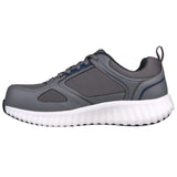 Skechers Men's 200119 Cicades Karvin Gray Composite Safety Toe Metal Free Work Shoes ThatShoeStore