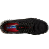 Skechers Men's 200153 Cicades Korbyn Black Gray Safety Toe Metal Free Work Shoes ThatShoeStore