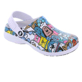 Skechers Women's 108099 Riverbound-Petties White Multi Work Shoes Clogs ThatShoeStore