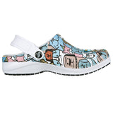 Skechers Women's 108099 Riverbound-Petties White Multi Work Shoes Clogs ThatShoeStore