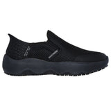 Skechers Women's 108154 Slip-ins Massage Fit Step Black Work Shoes ThatShoeStore