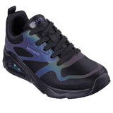 Skechers Women's 177418 Tres- Air Uno Shimmer N Glow Black Casual Shoes ThatShoeStore