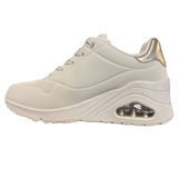Skechers Women's 177520 Uno Wedge- Hi Steps Off White Casual Shoes ThatShoeStore