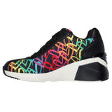 Skechers Women's 177678 A Wedge Heart Of Hearts Black Multi Casual Shoes ThatShoeStore