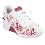 Skechers Women's 177678 A Wedge Heart Of Hearts White Red Casual Shoes ThatShoeStore
