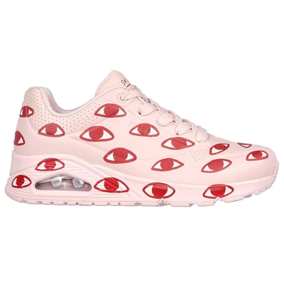Skechers Women's 177955 Ricardo Cavolo Uno Many Eyes Pink Red Casual Shoes