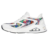 Skechers Women's 177931 Jen Stark: Tres-Air Uno-Iris Drip White Multi Slip-Ins Casual Shoes ThatShoeStore