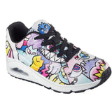 Skechers Women's 177973 Vexx Uno Doddle White Multi Casual Shoes ThatShoeStore