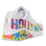 Skechers Women's 177995 Uno-ONE FOR Stars! White Multi Casual Shoes ThatShoeStore