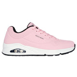 Skechers Women's 73690 Uno- Stand on Air Pink White Casual Shoes ThatShoeStore