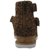 Skechers Women's 114126 BOBS Desert Kiss Golden Dahlia Leopard Gladiator Sandals ThatShoeStore