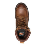 Timberland PRO Men’s TB0A6797EM41 8IN Whitman Medium Brown Full-Grain Waterproof Safety Toe Metal Free Work Boots ThatShoeStore