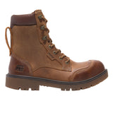 Timberland PRO Men’s TB0A6797EM41 8IN Whitman Medium Brown Full-Grain Waterproof Safety Toe Metal Free Work Boots ThatShoeStore