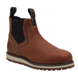 Timberland PRO Men’s TB0A66BUEM41 Irvine Chelsea Medium Brown Full Grain Soft Toe Work Boots ThatShoeStore