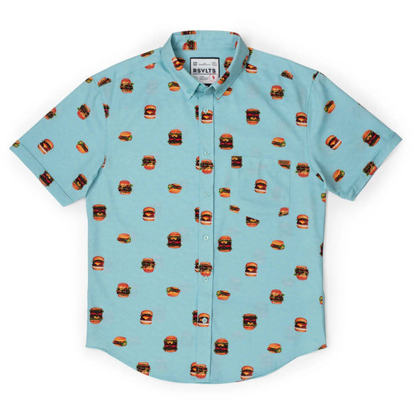 RSVLTS Men's Little Things - Food Collection Burgers KUNUFLEX Short Sleeve Shirt