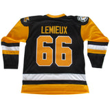 Mitchell and Ness Men's Dark Pittsburgh Mario Lemieux long Sleeve Jersey ThatShoeStore