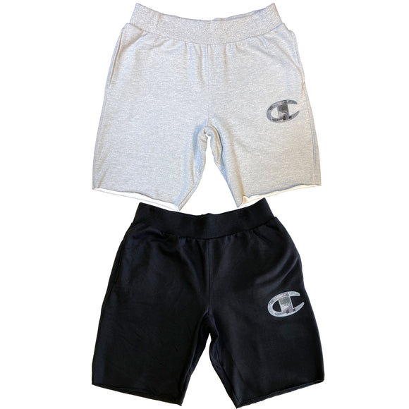 Champion Men’s C Logo Appliqué Reverse Weave Cut Off Shorts