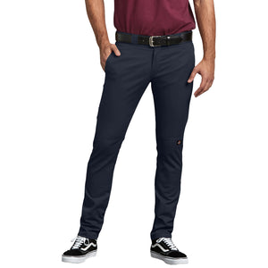 Dickies Men's WP811 Flex Skinny Straight Fit Double Knee Work Pants Dark Navy