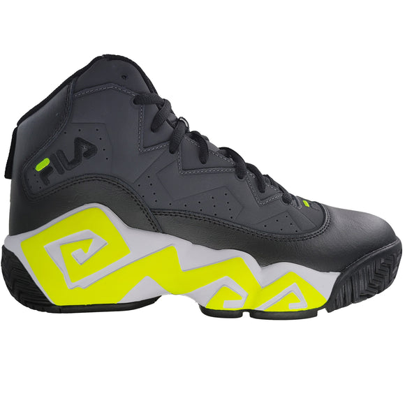 Fila Men's 1BM01078-055 MB Jamal Mashburn Dark Shadow Safety Yellow White Retro Basketball Shoes