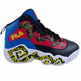Fila Men's 1BM01742-027 MB Jamal Mashburn Black Prince Blue Fila Red Retro Basketball Shoes ThatShoeStore