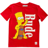 Freeze Max Men's Bart Simpson Rude Tee with Optional Denim Shorts ThatShoeStore