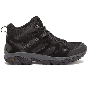 Side of Hi-Tec Men's Ravus Mid Black Hiking Boots