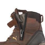 Puma Men's 630655 Conquest High Brown Waterproof Composite Safety Toe  Side-Zipper 7" Metal Free Work Boots ThatShoeStore