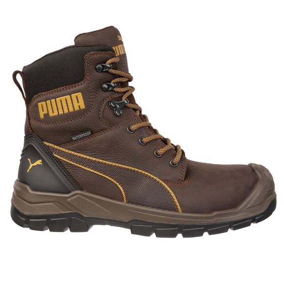 Puma Men's 630655 Conquest High Brown Waterproof Composite Safety Toe  Side-Zipper 7