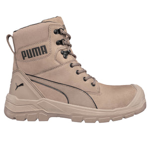 Puma Men's 630745 Conquest High Stone Waterproof Composite Safety Toe Zipper 7" Metal Free Work Boots