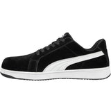 Puma Men's 640015 Iconic Suede Low Black  Composite Safety Toe Metal Free  Work Shoes ThatShoeStore