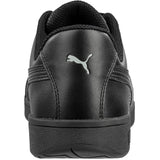 Puma Men's 640005 Iconic Leather Low Black Composite Safety Toe Metal Free Work Shoes ThatShoeStore