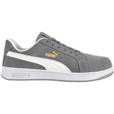 Puma Men's 640035 Iconic Suede Low Grey Composite Safety Toe Metal Free Work Shoes ThatShoeStore