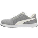 Puma Men's 640035 Iconic Suede Low Grey Composite Safety Toe Metal Free Work Shoes ThatShoeStore