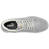 Puma Men's 640035 Iconic Suede Low Grey Composite Safety Toe Metal Free Work Shoes ThatShoeStore