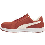 Puma Men's 640045 Iconic Suede Low Red Composite Safety Toe Metal Free Work Shoes ThatShoeStore