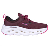 Skechers Women's 128793 GOrun Swirl Tech Dash Charge Burgundy Athletic Shoes ThatShoeStore