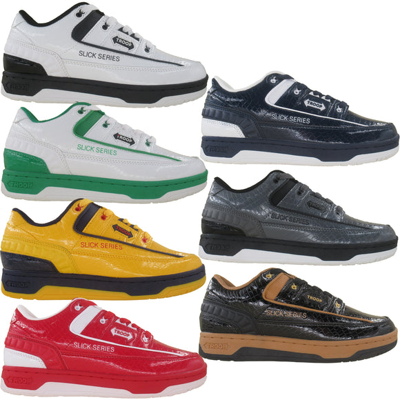 Troop Men's Slick Series Patent Leather Retro Casual Shoes