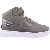 Fila Men's Vulc 13 Mid Plus Pewter Silver White Casual Shoes ThatShoeStore