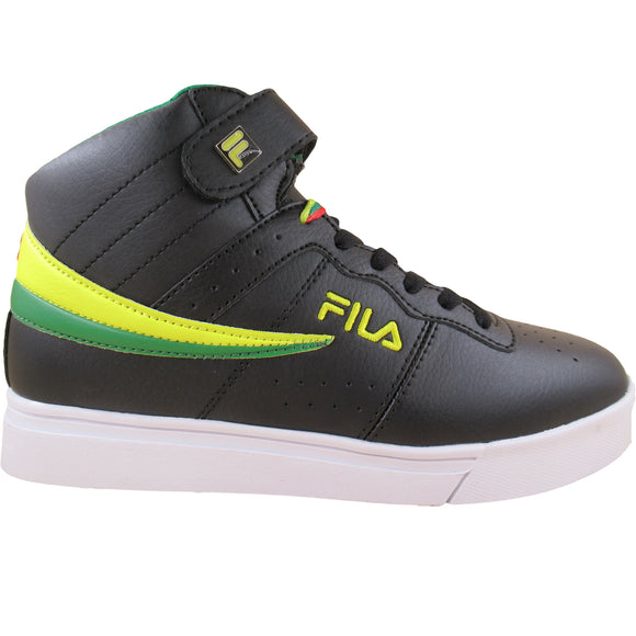 Fila Men's 1CM00349 026 Vulc 13 Mid Plus Black Green Yellow Red Rasta Casual Shoes